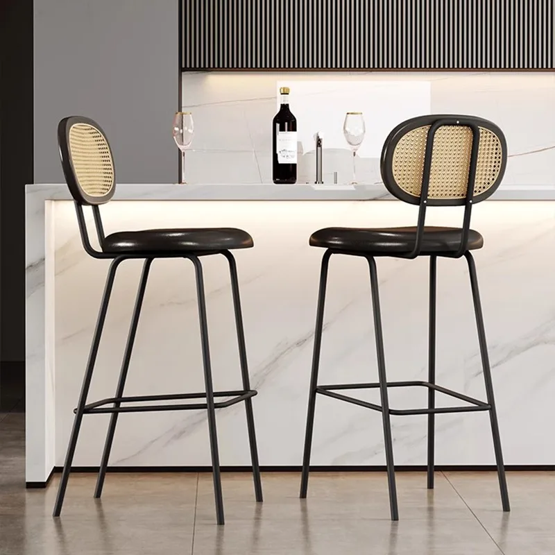 Taburetes de Bar con diseño de suelo europeo para cocina, silla de cocina, decoración de muebles ergonómica para recepción