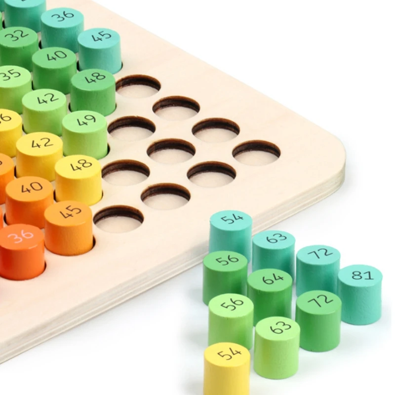 Mathematik 9 x9 Multi pli kation tafel Tabelle Mathe Spielzeug Montessori Holz lernen digitale frühe Bildung Holz spielzeug