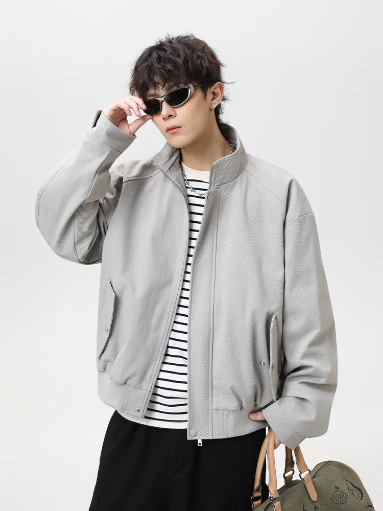 Jiezhan American High Street Baseball Uniform Autumn New Arrival Cleanfit Short Jacket Stand Collar Coat for Men