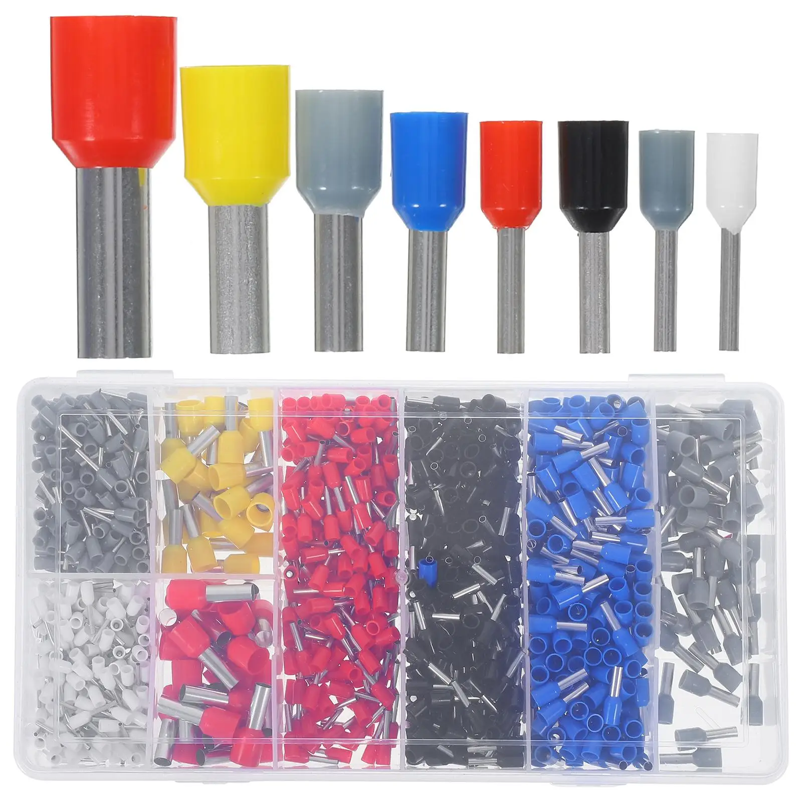 

1200Pcs Wire Electrical Terminals Connectors Quick Wiring PVC Zinc Cable Adapter Socket Household Repair Wire Ends