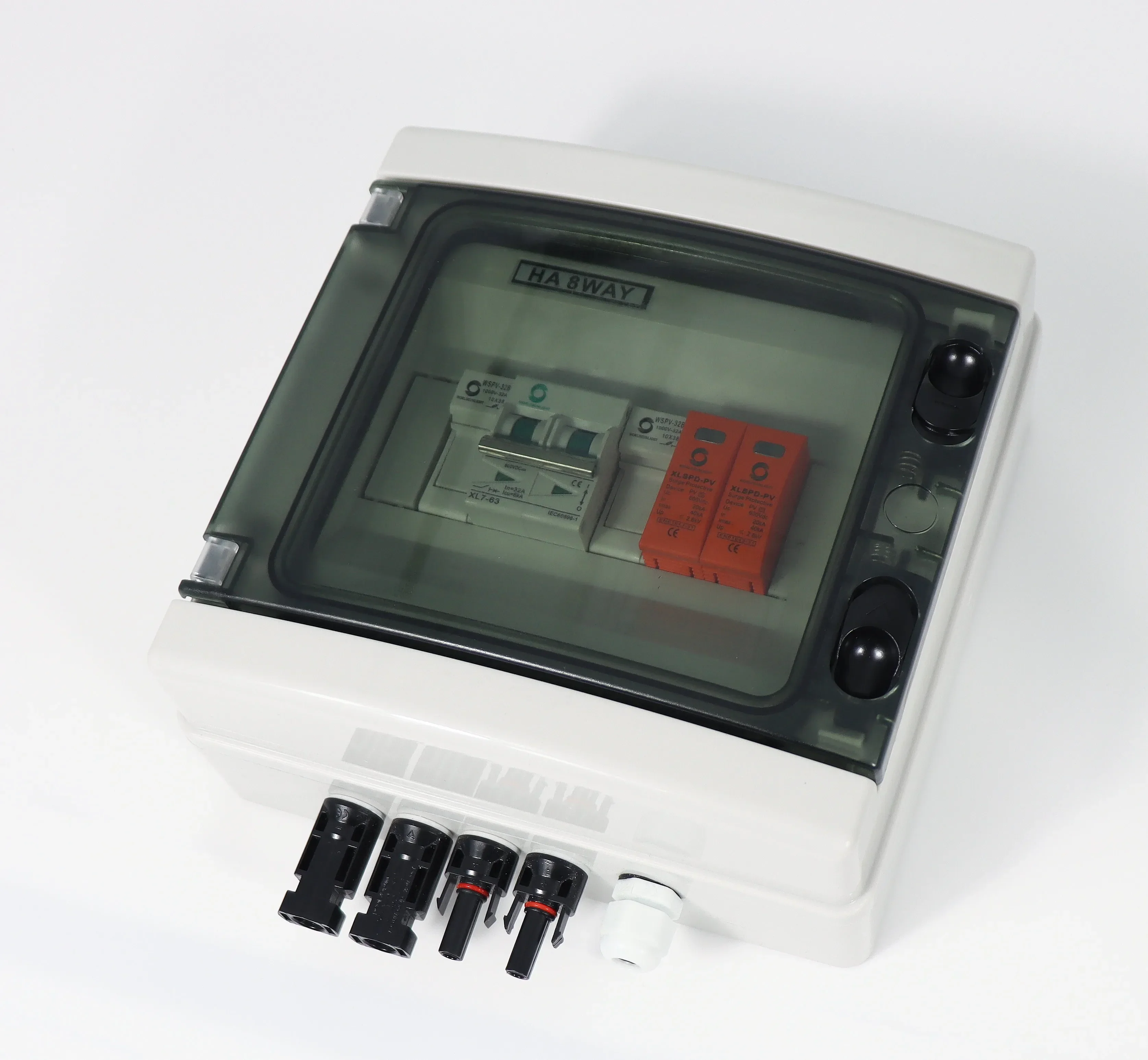 WSDB-PV1/1 IP65 1 in 1 OUT 1 scatola combinatrice per array fotovoltaico solare 3KW 16A 500V DC