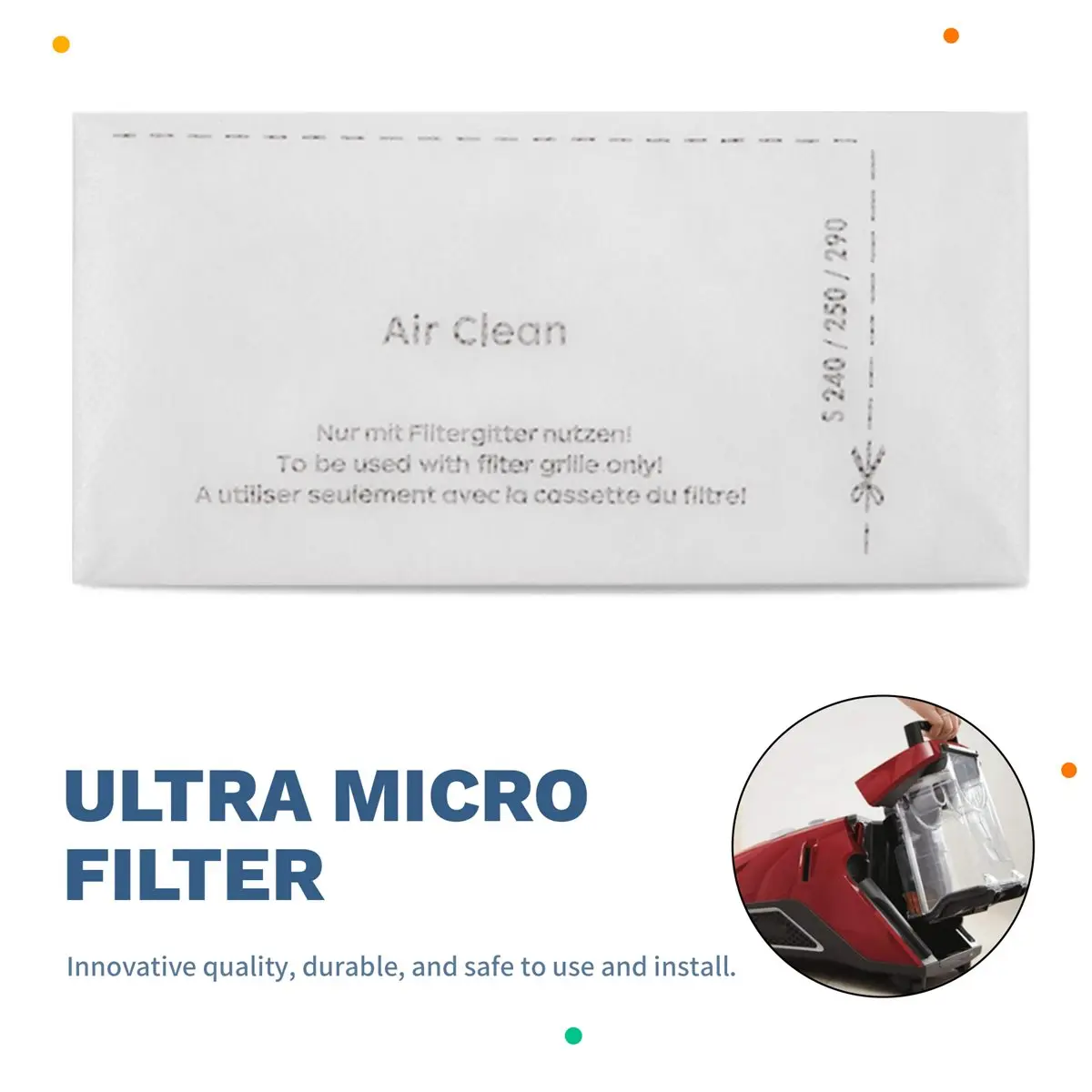 #77L 6713110 Air Clean Filter for Miele Vacuum Cleaner Filter Mat,miele vacuum filters,(cloth)