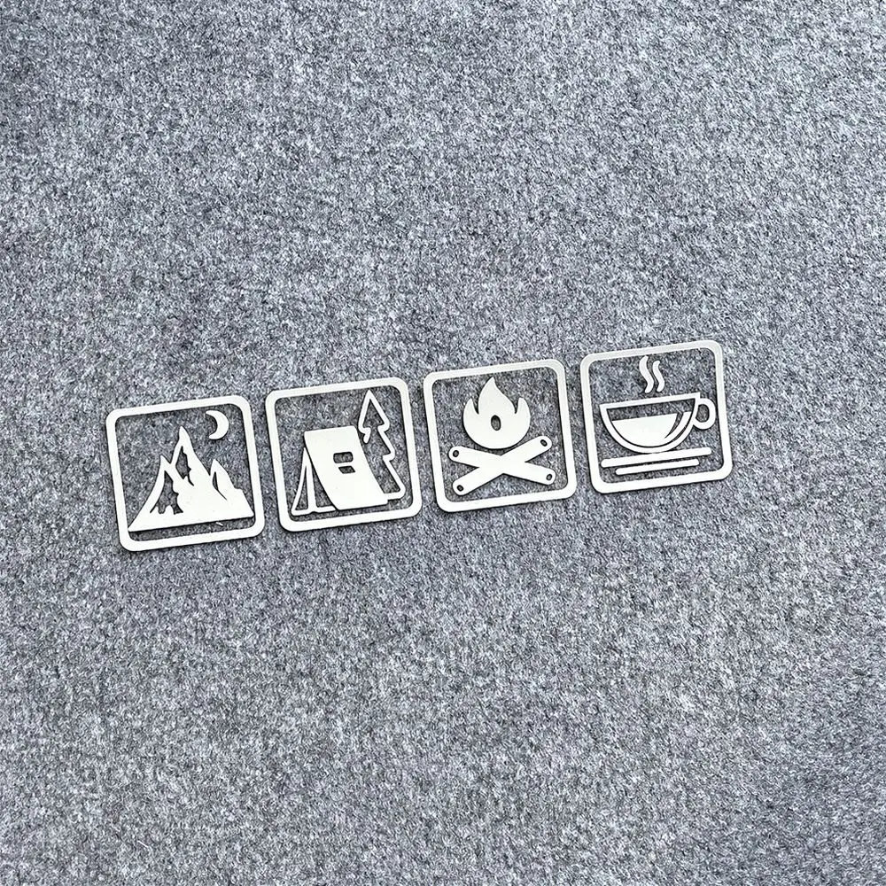 Creative Camping Adventure Car Decal Bonfire Pattern Sticker For Expedition Vehicle Exterior Accessory Fashion Graphics