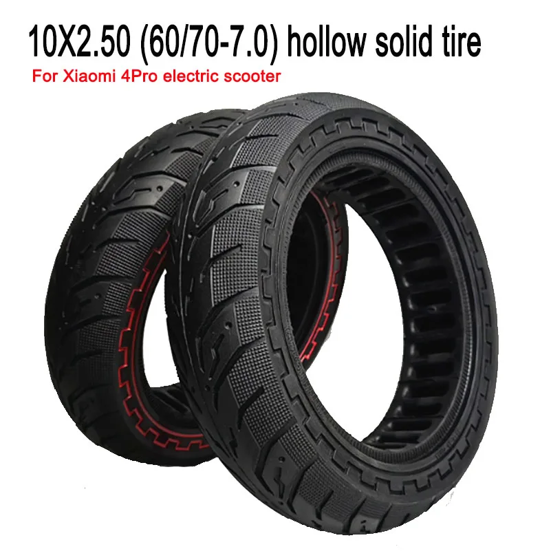 

10X2.50 (60/70-7.0) hollow solid tire for Xiaomi 4Pro electric scooter vacuum explosion-proof honeycomb solid tire