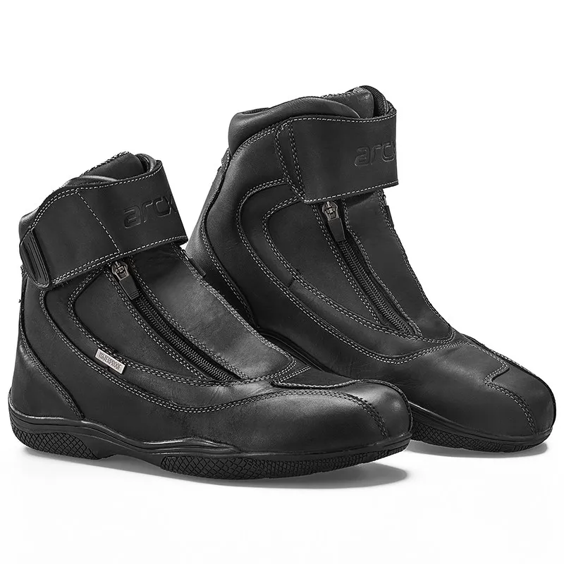 Motorcycle Riding Short Boots Men's Waterproof Motorcycle Shoes Raleigh Travel Crash Resistant Cowhide Wear Resistant Fashion