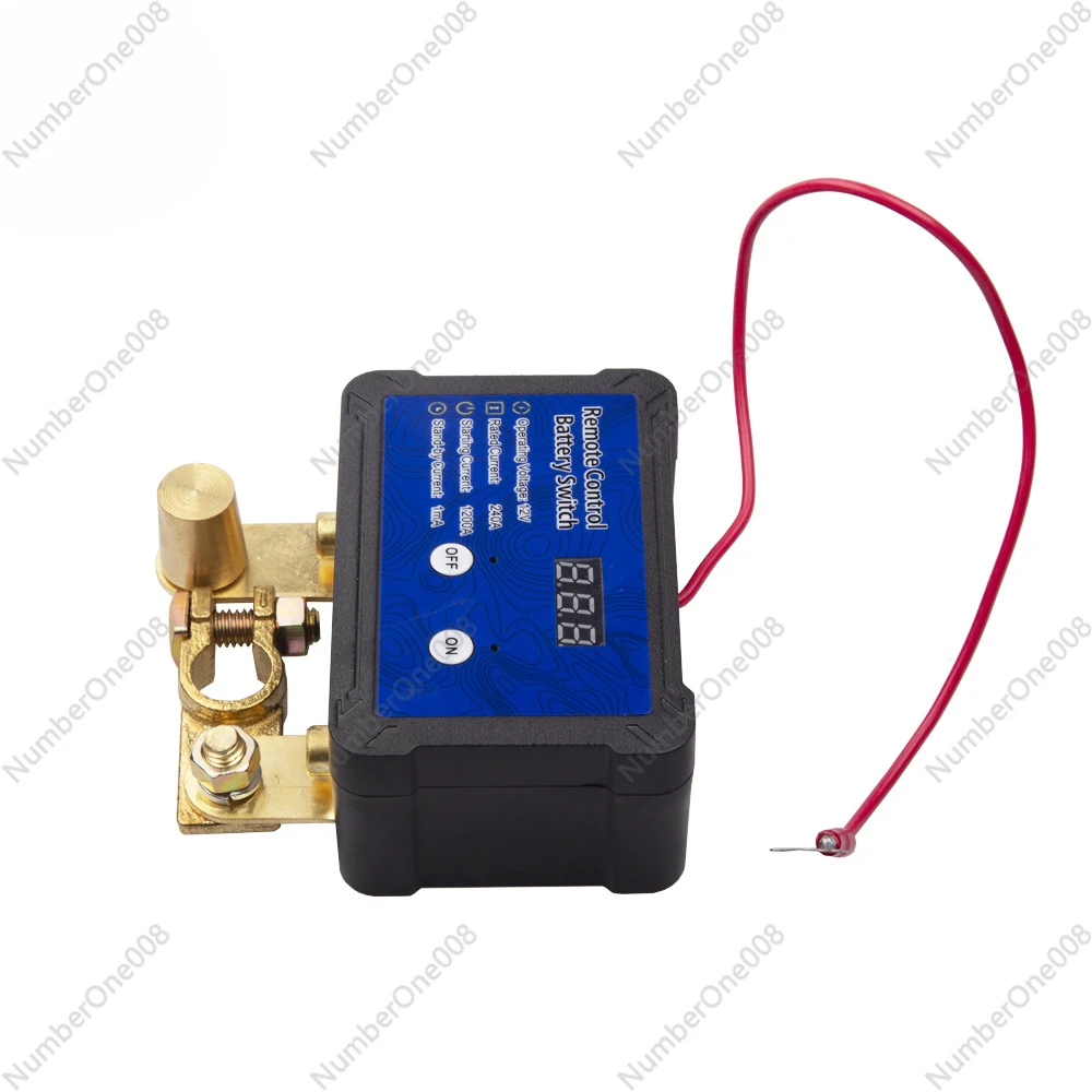 Car Battery Breaker 12V240A Remote Battery Cut-off Switch, Manual Remote Control Power-off Protection Modification