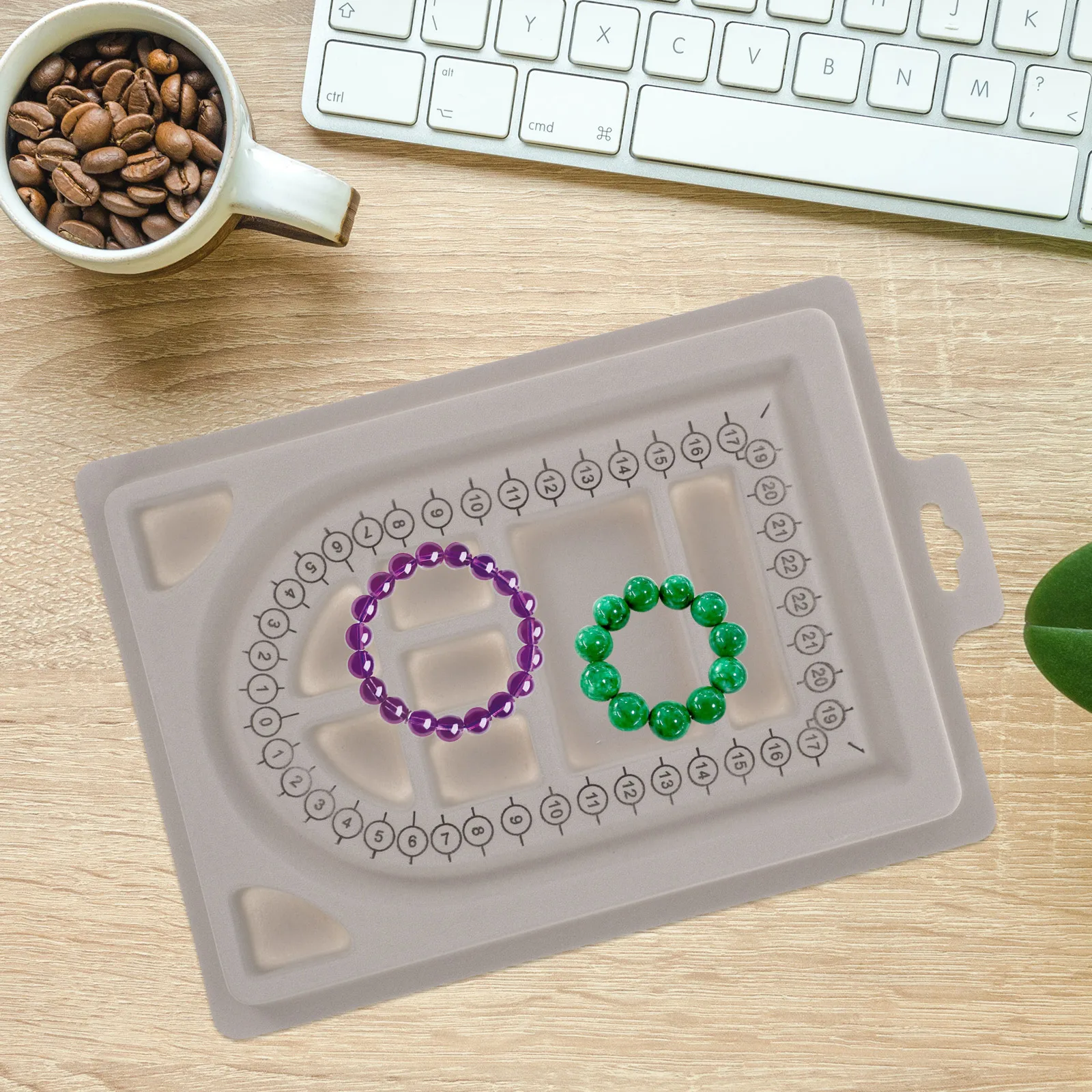 Jewelry Bead Design Board Tray Groove Flocking Surface For Necklace Bracelet Making Sorting Organizing Durable Plastic Beading