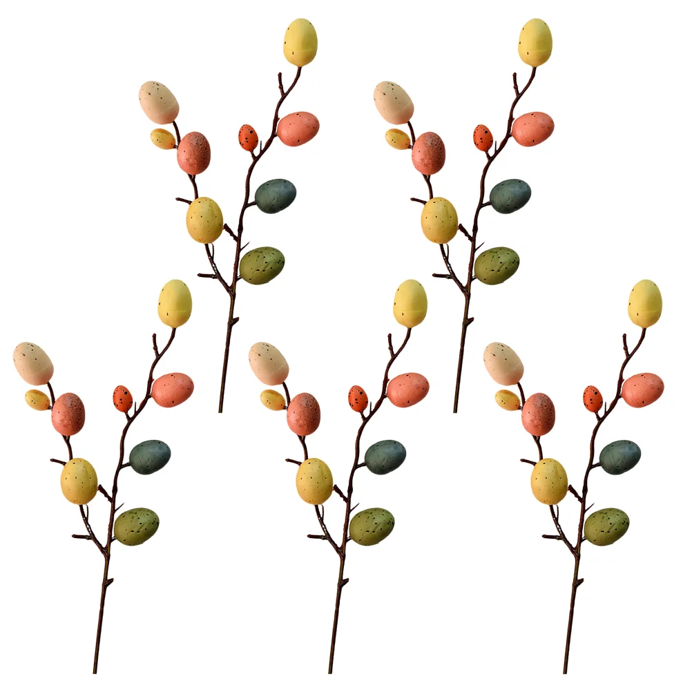 

5 Branches Easter Egg Decorations Stickers Gnomes Decorative Eggs Ornament Filler