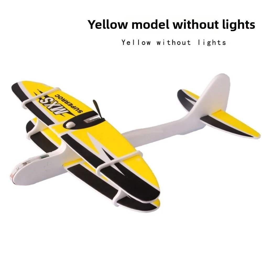 

USB Rechargeable Electric Large Foam Biplane Glider with LED Light PP Hand Throwing Flying Airplane 28*29cm