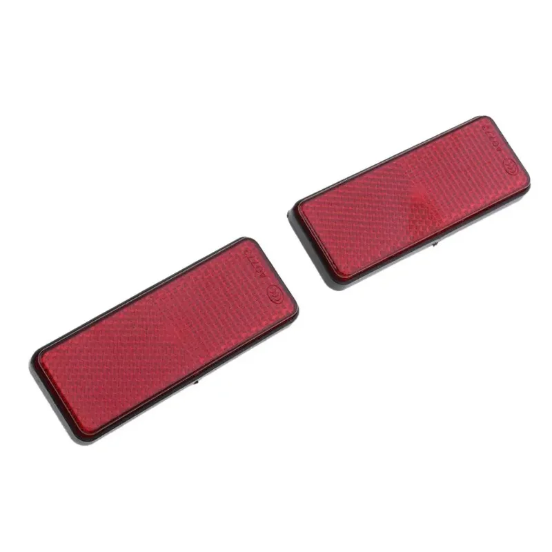 2pcs Rectangle Reflective Reflector Motorcycle Motorbike ATV Scooter Dirt Bike Moped 4 Wheeler Reflectors Exterior Accessories image 2