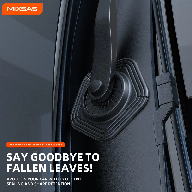 

MIXSAS 2PCS Universal Car Windshield Wiper Arm Hole Protective Cove SoftSilicone Leaf Falling Dustproof Wiper Bottom Prevent Pad