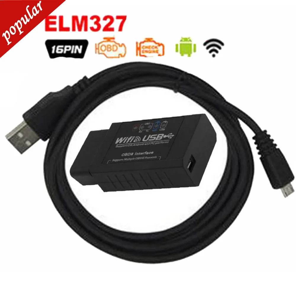 

USB ELM327 Wi-Fi сканер автоматический OBD2 диагностический инструмент ELM 327 WIFI OBDII сканер V 1,5 беспроводной для Android/IOS/Symbian