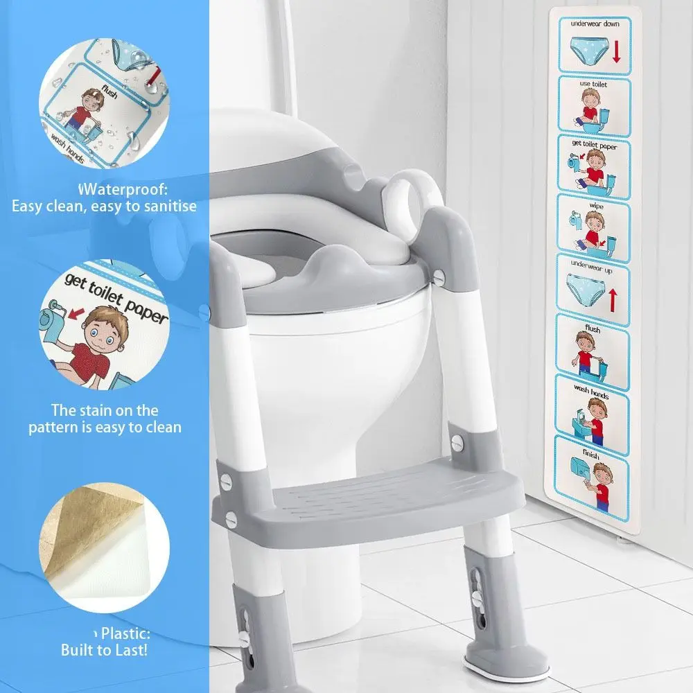 Multi-functional Toilet Habits Reward Stickers Early Education Montessori Toilet Training Sticker Waterproof Wall Hang