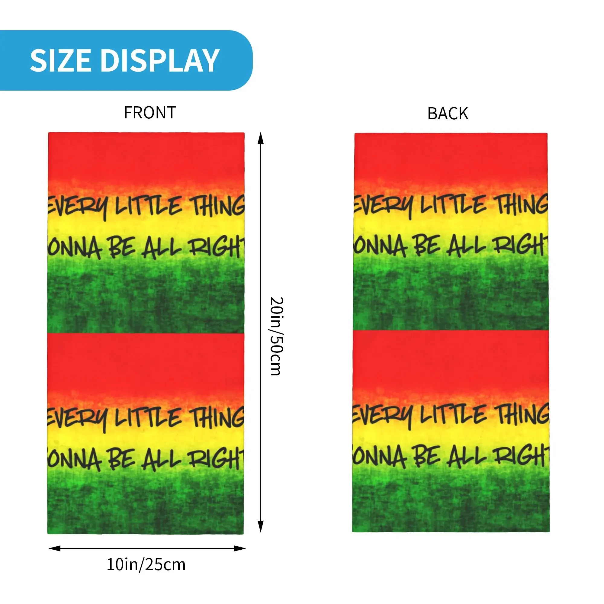 New Every Little Thing Gonna Be All Right Winter Headband Neck Warmer Women Ski Running Tube Scarf Jamaica Flag Face Bandana Gai