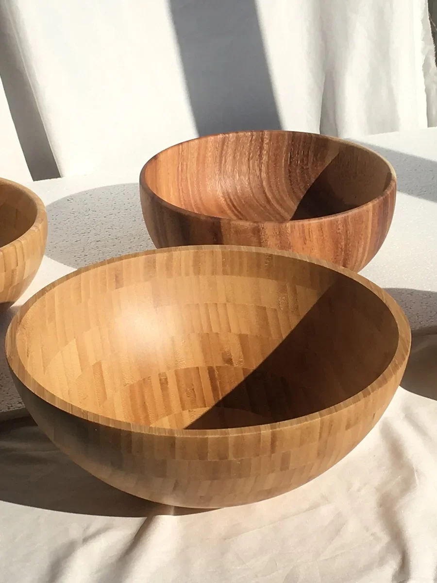 

Dough Basin Salad Bowl Mask Conditioning Bowl Mask Blending Basin Kneading Dough and Noodles Wooden Basin Large Wooden