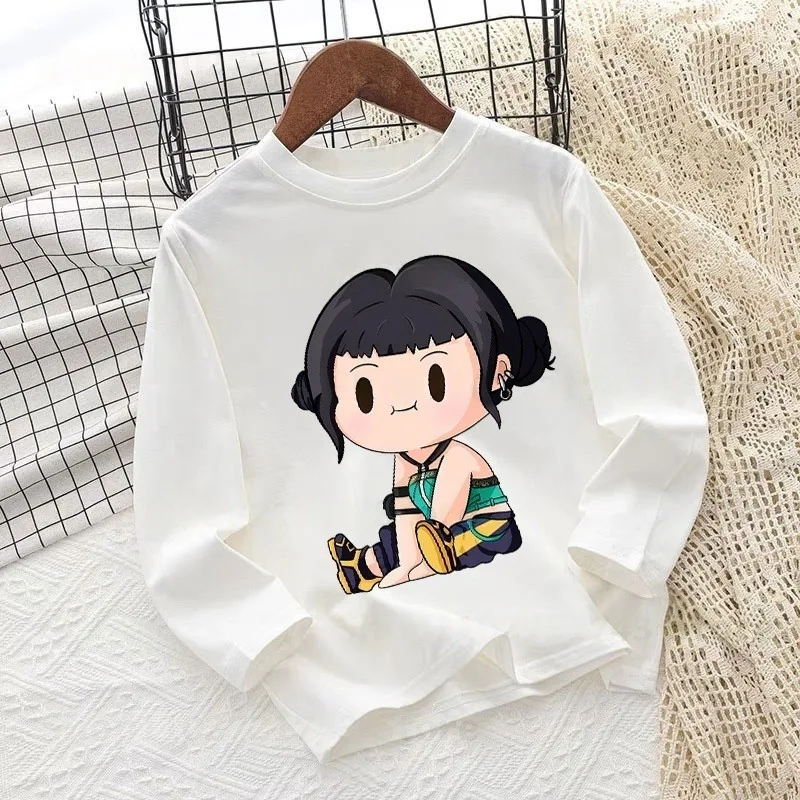 2025 K-pop Demon Hunters Long Sleeve Anime Cartoon 3D Printed Breathable Quick Drying Cute T-shirt Fashionable Sweet Top
