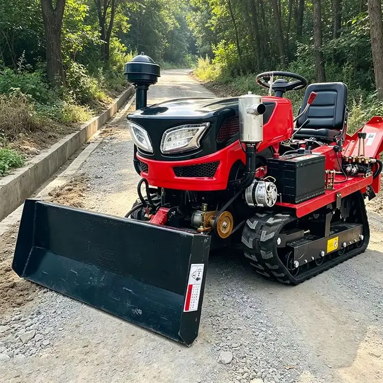 Customized 25HP Crawler Rotary Tiller Deep Plowing Harrow Rake Leveling Bedding Furrow Ridging Mulching Drip Tape CE EPA