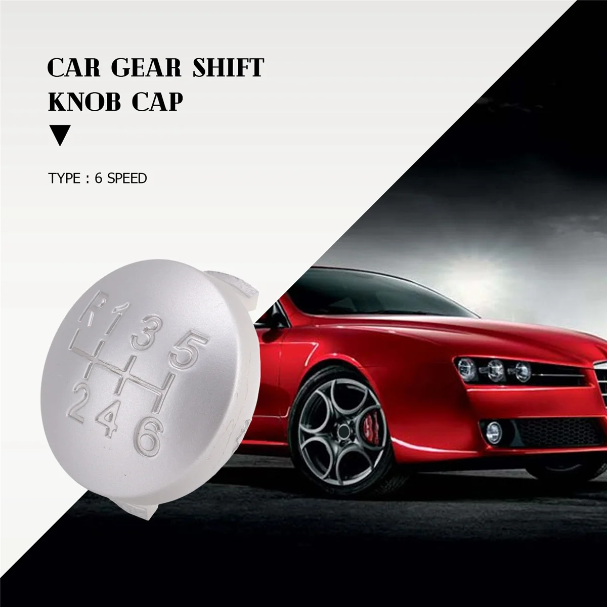 6 Speed Matte Gear Shift Knob Cap Cover Shifter Lever Case Cover for Alfa Romeo 159 Brera Spider 2005-2011 55344557