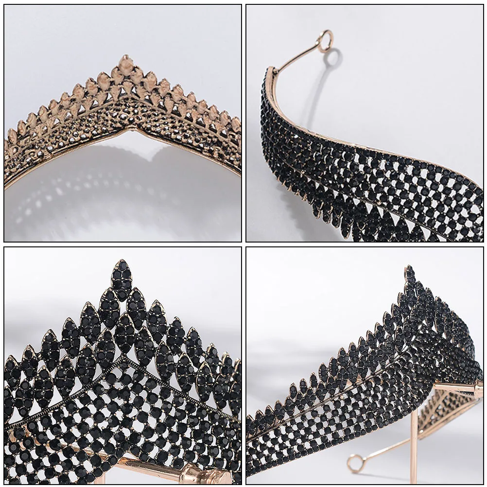 1 قطعة تاج الزفاف خمر الرجعية الزفاف هيربيسي سبيكة حجر الراين غطاء الرأس الزخرفية لحفلة عيد ميلاد تأثيري الرقص الكرة