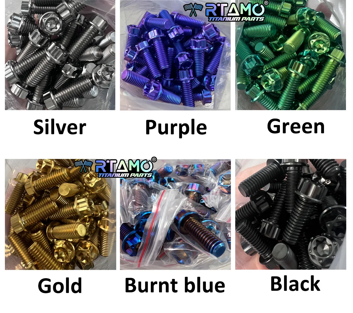 RTAMO Gr5 التيتانيوم دراجة نارية البراغي صالح لسيارات BMW S1000R مغناطيسي مخلب الأنابيب المسمار مسند القدمين الإطار الخلفي Swingarm الجوز تعديل