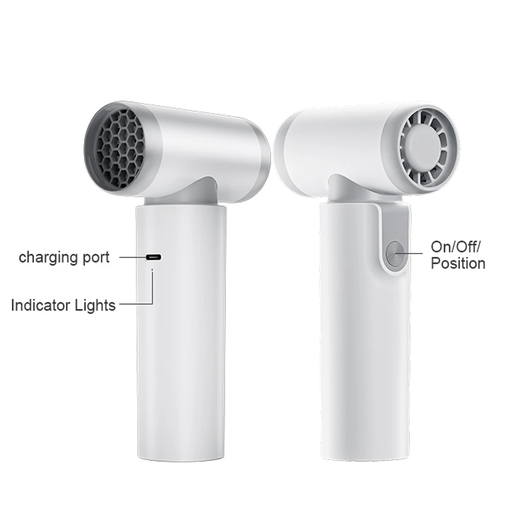 Turbo Blower Fan Mini Turbo Jet Fan Violent Turbofan USB Rechargeable 160000 RPM Brushless Motor 52m/s High Speed Duct Blower