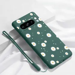 Pixel 8 Pro White Flower Bracelet Silicone Phone Case For Google Pixel 8Pro 8 8A 5 3XL 3A 4 4A 5 7 7A 6 6A 9 9Pro 9ProXL Cover