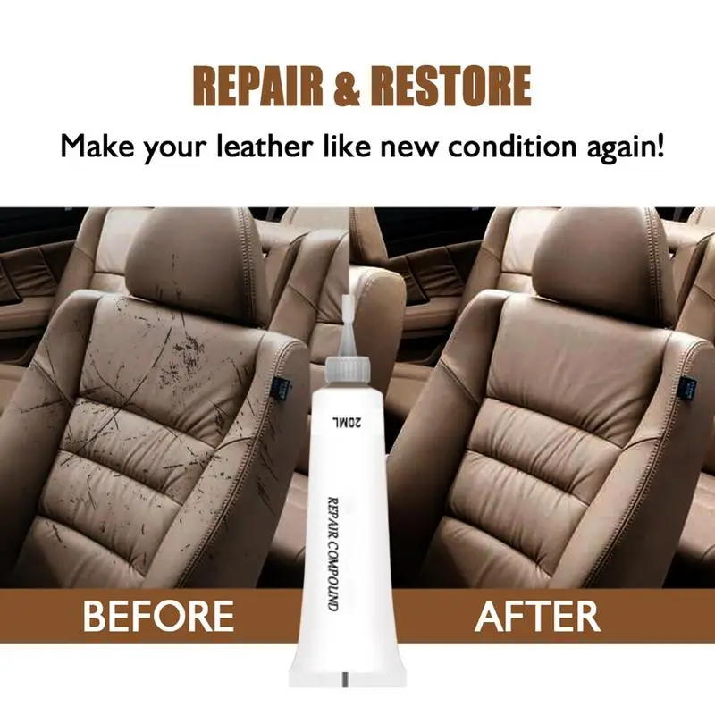 1Pcs White/Black Leather Repair Gel For Jacket And Shoes Leather Filler Leather Paint Leather Scratch Repair Refurbishing Cream