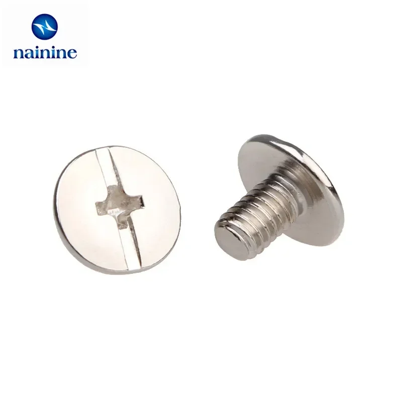 Nickel Plated Picture Book Binding Screw Nail Recipes Albums Butt Semi-tubular Rivet Leaflet M5*5-100mm