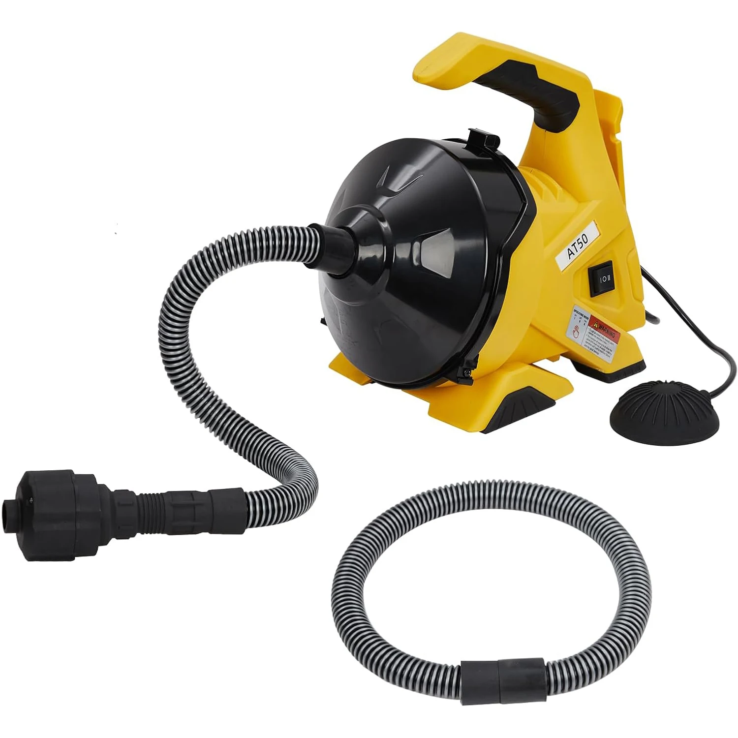 

Drain Cleaner Machine 30Ft Auto-feed Electric Drain Auger with Foot Switch for 3/4"–2" Pipes Sewer Snake for Tubs,Sinks,Toilets