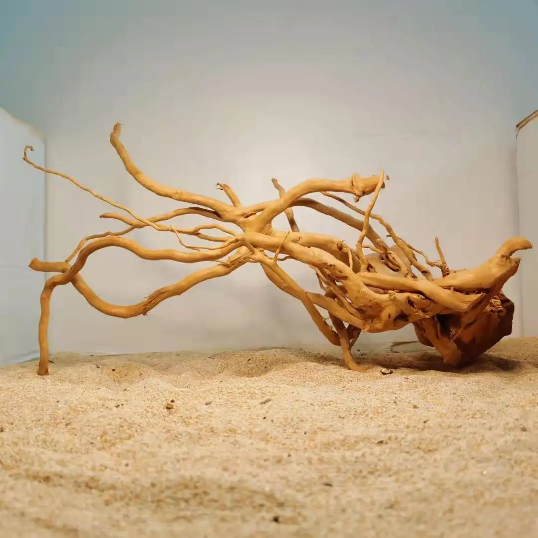 l Weathered Sunken Wood Root Carving Rhododendron Wood Flower Arrangement ature Lacape Aquarium Decoration Wood ...