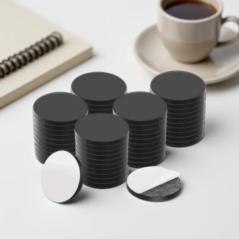 30/50/100pcs Self Adhesive Magnetic Dia 20mm Thickness 2mm Round Rubber Flexible Small Sticky Magnets Disc for Crafts and Fridge
