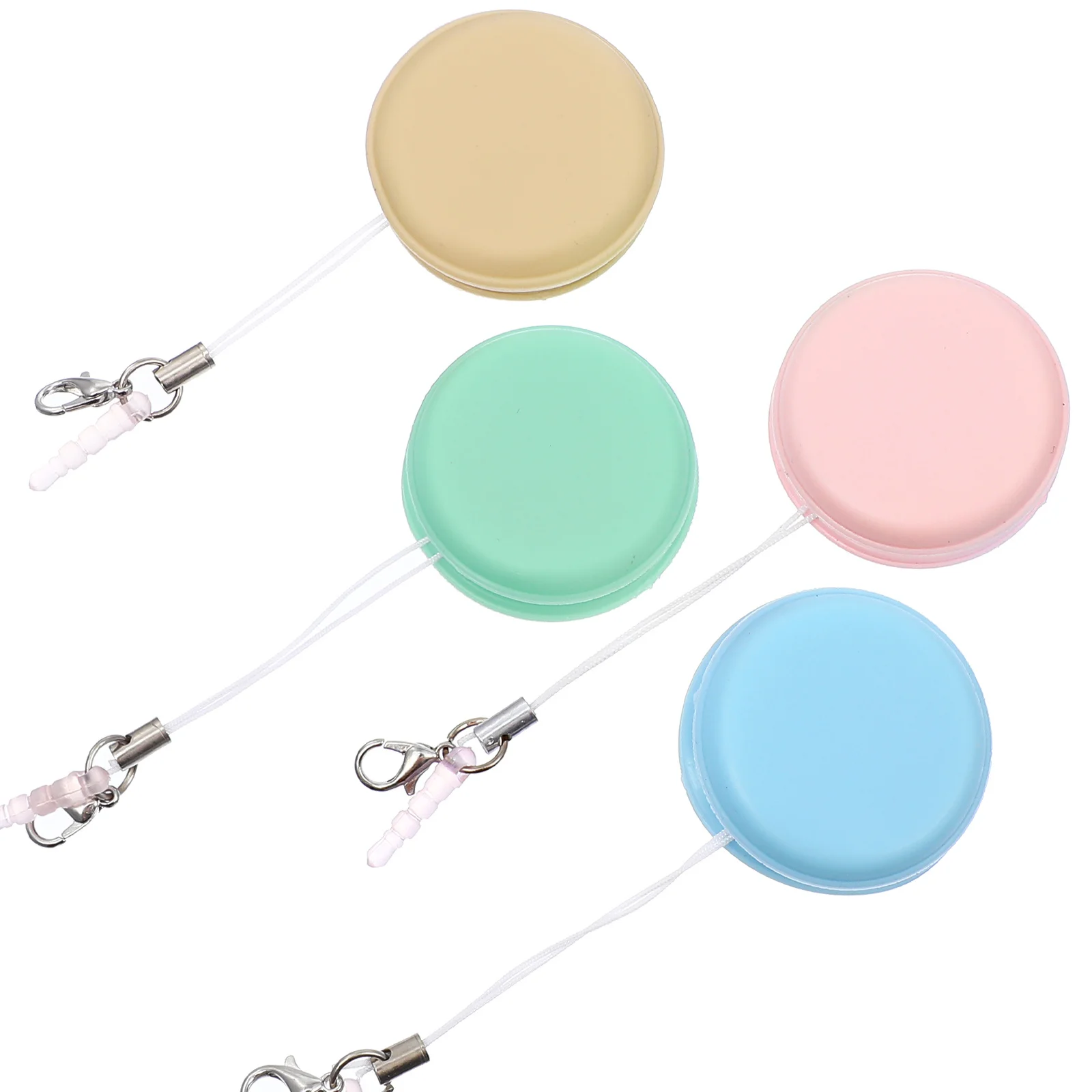 

4pcs Macaron Phone Screen Cleaner Dual Sided Cloth with Key Chain Lanyard for Cellphone Cleaning Gift