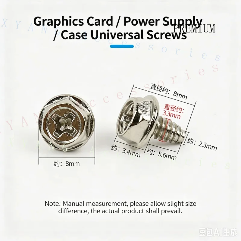 N+ Screws for GPU, PSU & Case Universal Flat Hex, Precision Steel, Anti-slip Thread