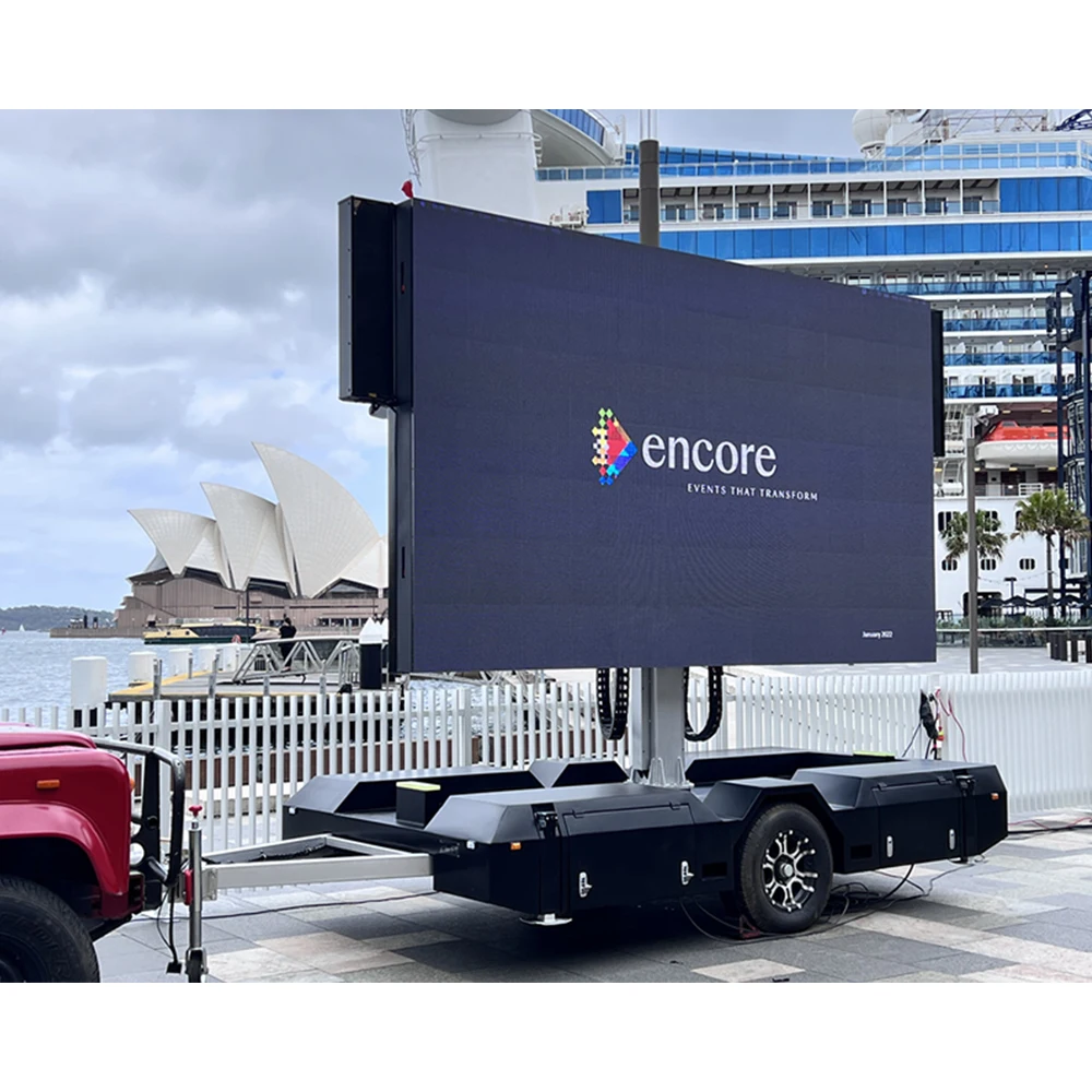 Outdoor Led Trailer 3x2m 9.85 X 6.56 Ft LED Display Screen with Silent Generator