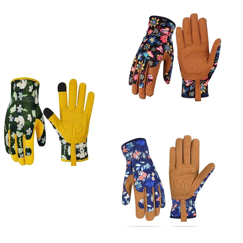 

Printed Puncture Resistant Gardening Gloves, Women's Garden Gloves, Gardening Gloves, Gifts B