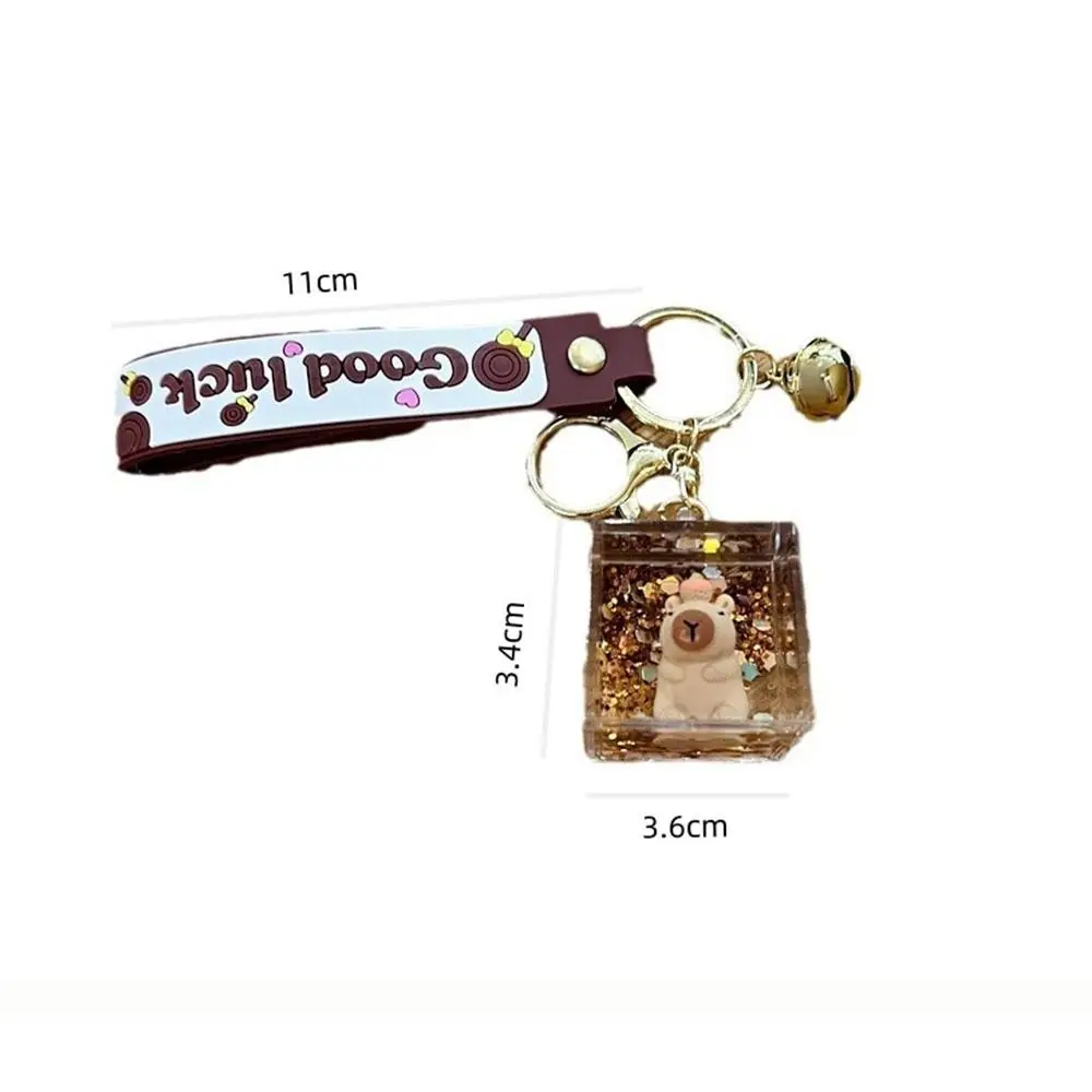 كابيبارا حلقة مفاتيح صغيرة ، كابيبارا زجاجة الرمال المتحركة قلادة ، زجاجة الانجراف