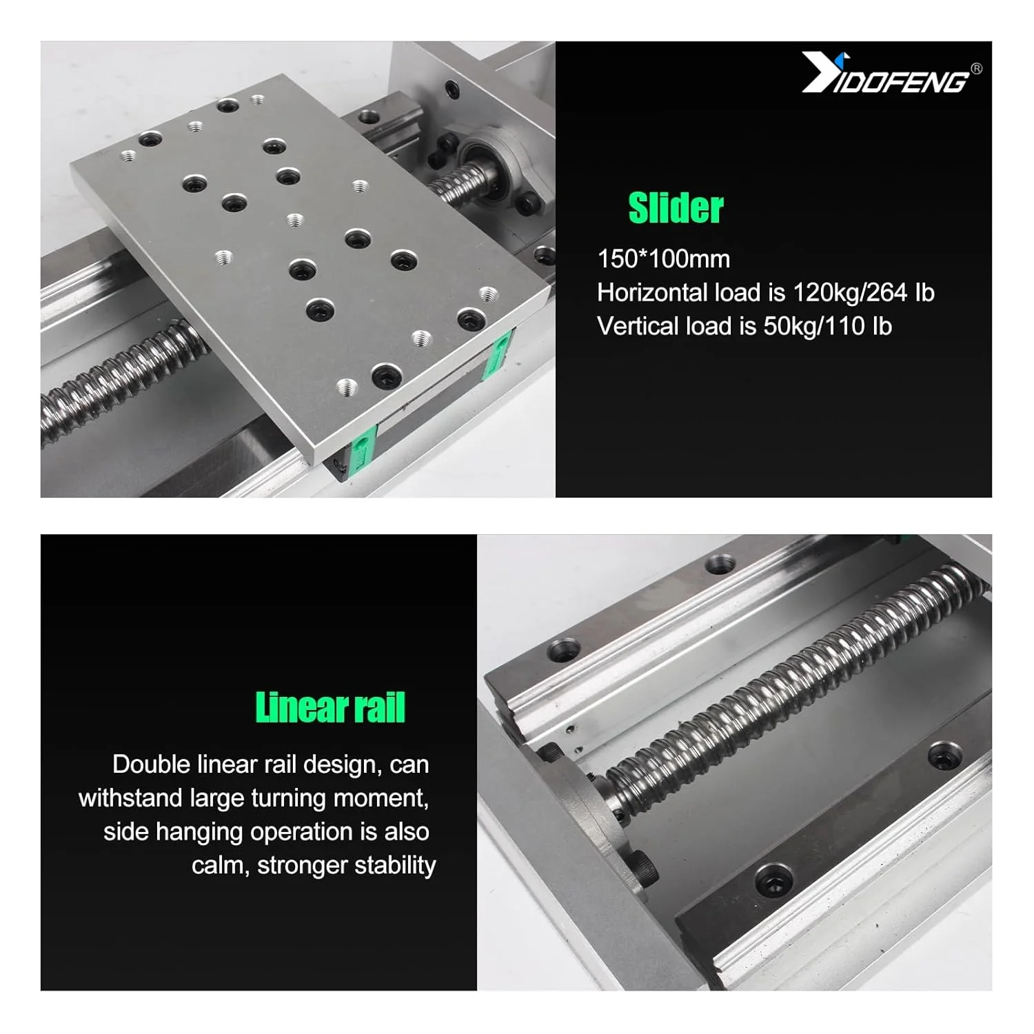 ZBX150-600mm Guide Linear Stage Motion Actuator X/Y/Z Achse Kreuzschiebetisch