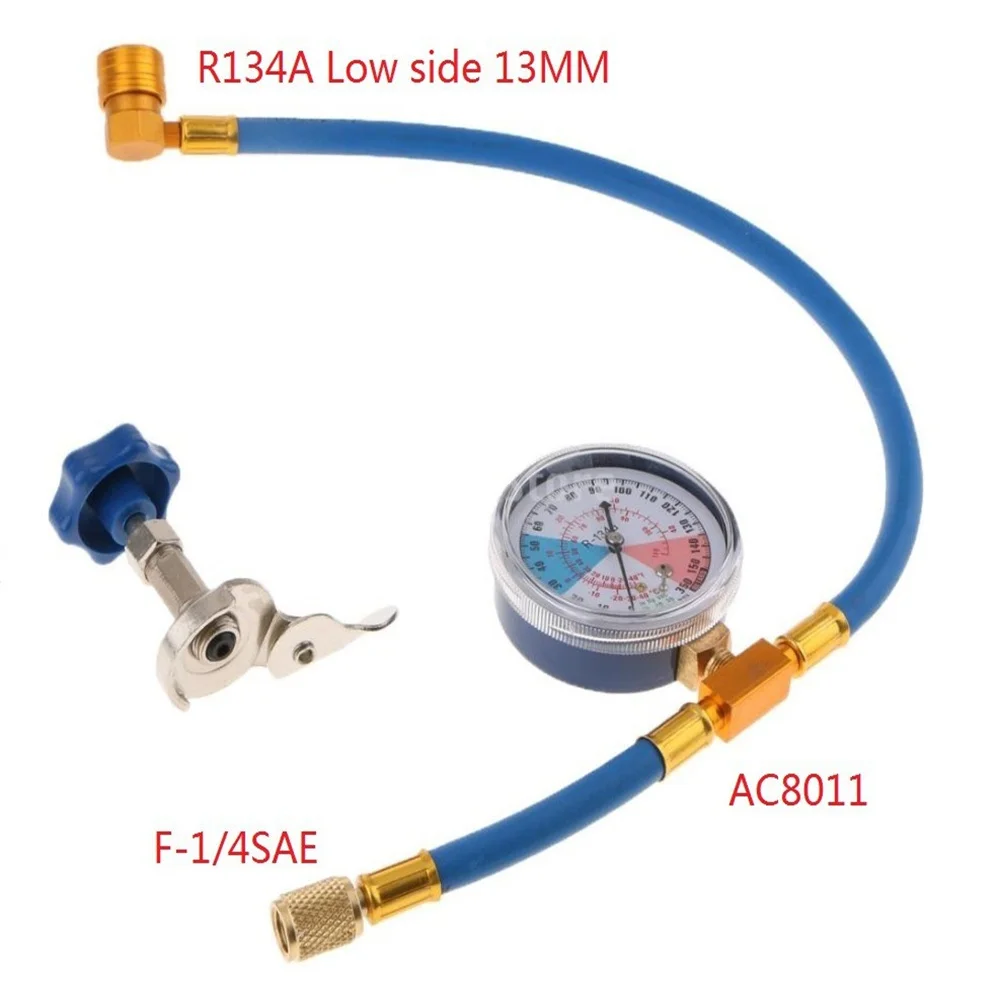 Universal r134a Gas Air Conditioning Refill R12 R22 R134a Refrigerant Gas Open Valve Car Air Conditioner Recharge Hose Gauge