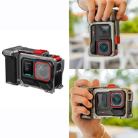 Handle Grip Kit For Insta360 Ace Pro/2 Aluminum Alloy Metal Frame Free Safety Wrist Strap Hand Protect Dual Cold Shoe Expansion