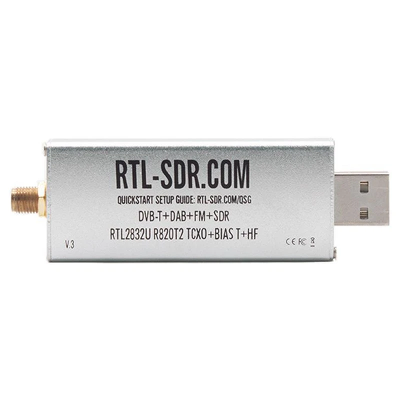 

For RTL-SDR Blog V3 R820T2 TCXO Receiver HF Biast SMA Software Defined Radio 500Khz-1766 Mhz Up To 3.2 Mhz Durable