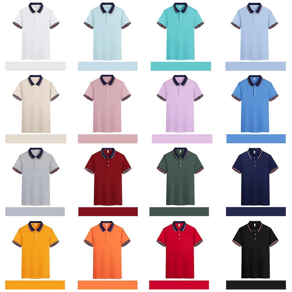 Moda Patchwork uniforme Polo T-shirt uomo di alta qualità estate Casual Slim Fit colletto T-shirt uomo Bulk Camisa Polo Masculina