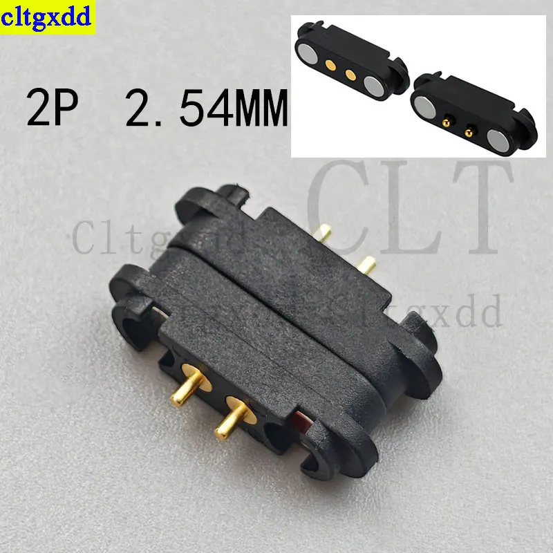 Cltgxdd 1 set 2/3/4/5/6/7/8Pin Male Female DC magnetic Pogopin connectors with spacing of 2.3/2.54/2.5/2.80mm, spring 2A socket