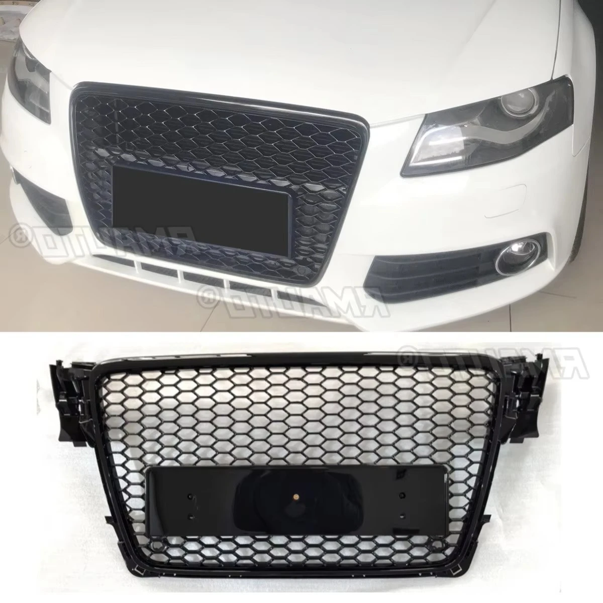 

Для Audi A4 B8 2009-2012 автомобильный бампер гриль декоративные полоски гоночная решетка комплект кузова передний бампер гриль внешняя часть