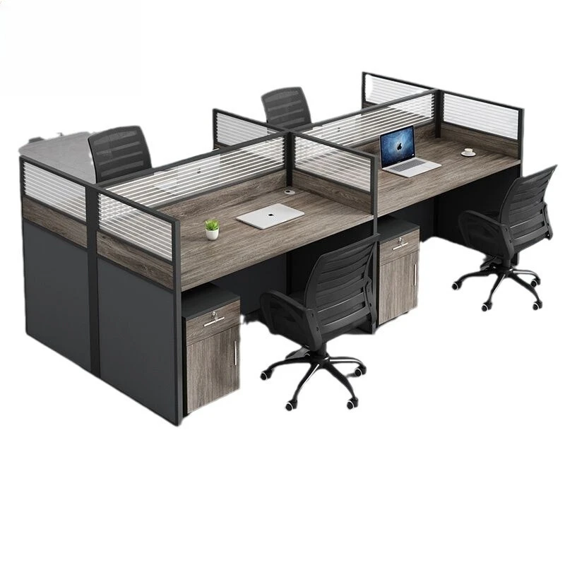 

Simple Modern Staff Finance Card Space Office Desk and Chair Combination Desk 2/4/6/8 Seats Screen Work Space