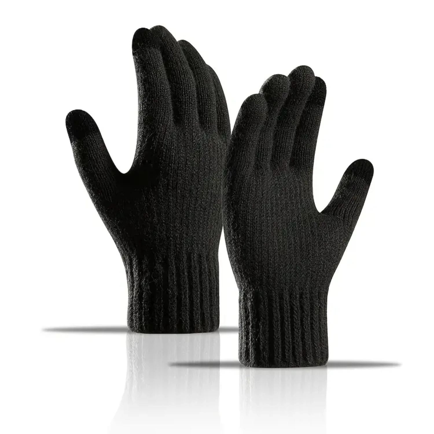 Extra warm and lightweight, these mens thick knitted Alpaca wool plus cashmere touch screen gloves are perfect for winter. Weig