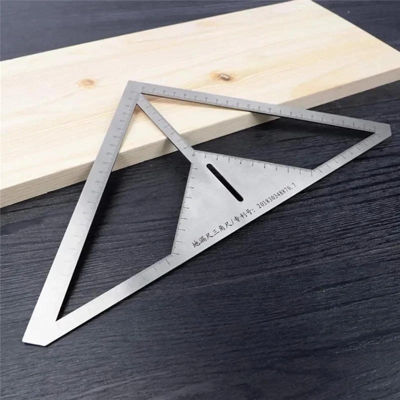 Kitchen tools Multifunctional Floor Drain Ruler Measuring Tools Stainless Steel Tile Triangle Ruler Measuring Tools