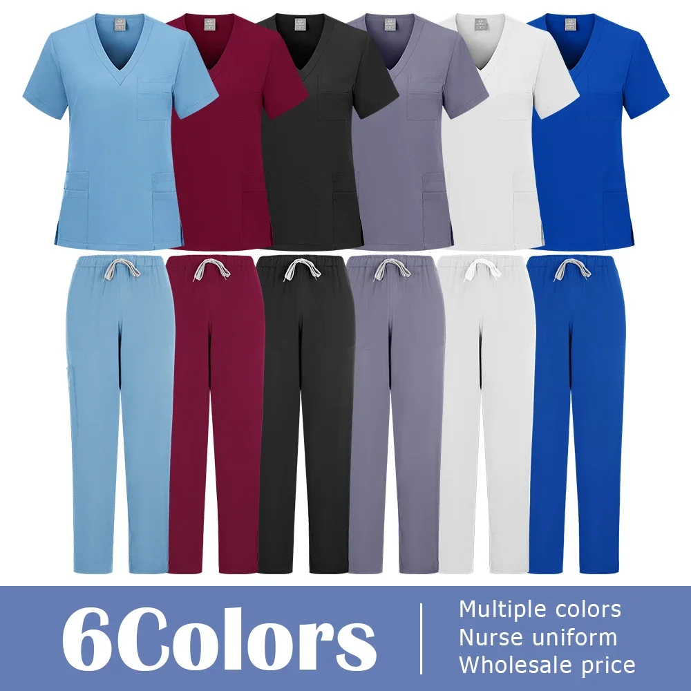 Wholesale Price Medical Suit for Women Surgical Gown Lab Coat with Pockets Dental Scrub Veterinary Uniform Soft Nursing Articles