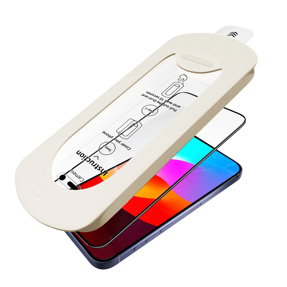 واقي شاشة 17PRO لهاتف iPhone 17 ProMax مقسى 17Pro 17Air 17 أدوات تركيب مقاومة لبصمات الأصابع من الزجاج المقسى