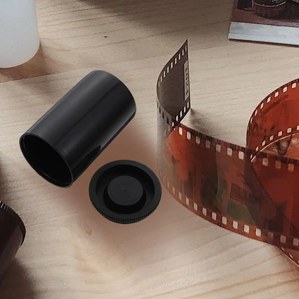 

10pcs Film Canisters Black Photo Storage Containers Empty Canisters Protective Case Camera Film Small Plastic Tubes Fishing