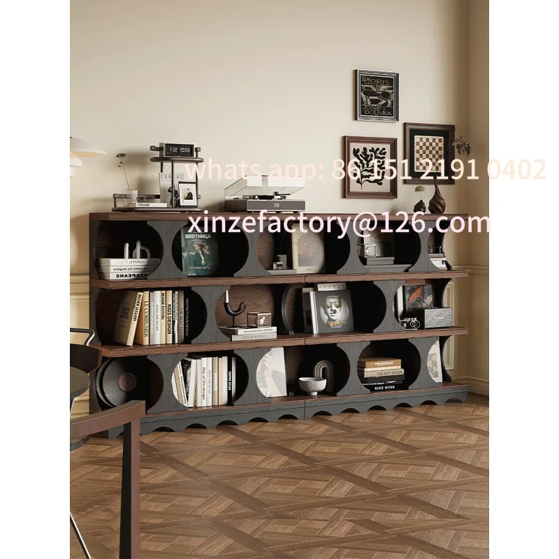 Customizable French Vintage Bookcase Antique Living Room Display Cabinet Shelf Bedroom Locker Entrance